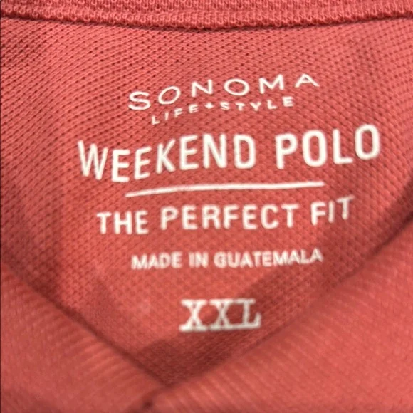 Sonoma Men's Polo Shirt -Mauve and Blue. - Picture 2 of 3